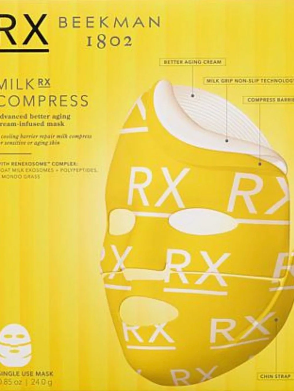 Beekman 1802 Yellow and White Milk RX Compress Mask